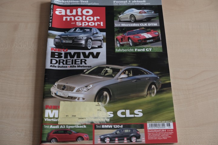 Deckblatt Auto Motor und Sport (18/2004)